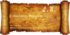 Lobstein Mónika névjegykártya